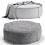 Velvet Beige Pouffe Akera Ottoman 3D model small image 5