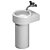 Modern Vitra Liquidi Washbasin Set 3D model small image 4