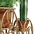 Boho Rattan Plant Stand 3D model small image 5