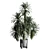 Palm Plant Concrete Vase Décor 3D model small image 1