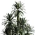 Palm Plant Concrete Vase Décor 3D model small image 3