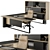 Executive Desk Bundle - Office Furniture 3D model small image 1