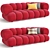 Modern 3-Seater Sofa, High Quality 3D model small image 1