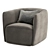 Modern Santa Monica Armchair in 3 Colors 3D model small image 5