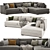 Brandon Corner Sofa Set: Versatile and Stylish 3D model small image 1