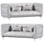 Modern Husk Sofa in 3D 3D model small image 5
