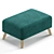 Elegant Newbury Pouffe, 4 Colors 3D model small image 2