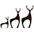 Graceful Deer Garden Sculptures 3D model small image 4