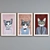 Modern Cat Portraits Frame Set 3D model small image 2