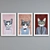 Modern Cat Portraits Frame Set 3D model small image 4