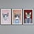 Modern Cat Portraits Frame Set 3D model small image 5