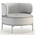 Sleek Akiko Lounge Chair 3D model small image 3