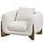 Modern Comfortable Softbay Armchair 3D model small image 1