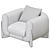 Modern Comfortable Softbay Armchair 3D model small image 3