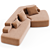 Modern Chic Rift Sofa Moroso 3D model small image 2
