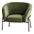 Modern Upholstered Lounge Chair Recliner 3D model small image 5