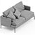  Zanotta William 2-Seater Sofa 3D model small image 2