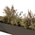 Cityscape Bench and Garden Set 3D model small image 4