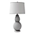 Elegant Cream Ceramic Table Lamp 3D model small image 2