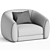 Luxury Barnabas Armchair: Hamilton's Elegance 3D model small image 2
