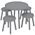  Flexa Kids Table & Chairs 3D model small image 5