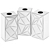 Vevey Metal Waste Paper Bin 3D model small image 3