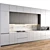 Modern Minimal I-Shape Kitchen Set 3D model small image 1