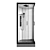 Glossy Black & White Shower Cabin 3D model small image 3