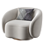 Amore Modern Swivel Chair 3D Model 3D model small image 1