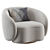 Amore Modern Swivel Chair 3D Model 3D model small image 2