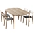 Elegant Dining Set "WU" Artisan 3D model small image 3