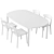 Elegant Dining Set "WU" Artisan 3D model small image 4