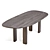 Caillou Dining Table Natural Wood 3D model small image 4