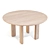 Caillou Dining Table Natural Wood 3D model small image 6
