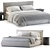 Luxury Meridiani Scott Bed 3D Model 3D model small image 1