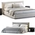 Luxury Meridiani Scott Bed 3D Model 3D model small image 2