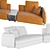 Luxury Saint Germain Sofa Set 3D model small image 2