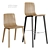 Modern Wood Legs Chair Set 3D model small image 1