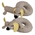  Cozy Long Dog Pillow 3D model small image 1