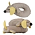  Cozy Long Dog Pillow 3D model small image 2