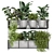 Metal Box Hanging Plants Set 3D model small image 1