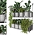 Metal Box Hanging Plants Set 3D model small image 2