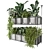 Metal Box Hanging Plants Set 3D model small image 6