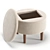 Textile Pouffe Clari 5 Colors 3D model small image 6