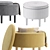 Textile Pouffe Clari 5 Colors 3D model small image 7