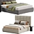 Meridiani Bardo Modern Bed Collection 3D model small image 1
