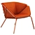 Outdoor Metal Lounge Chair by Traba 3D model small image 1