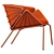 Outdoor Metal Lounge Chair by Traba 3D model small image 3