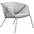 Outdoor Metal Lounge Chair by Traba 3D model small image 4