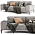 Modern Ditre Italia Blake Sofa 3D model small image 3